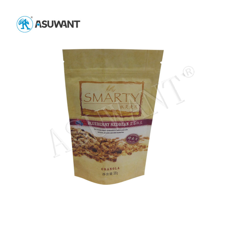 Asuwant Stand Up Zipper Mylar Food Bags Snack Packaging Plastic Material