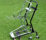 Powder Coated Two Tier Shopping Cart / Double Basket Shopping Cart 50-240L