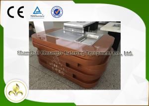 China Electric Mobile Teppanyaki Grill Equipment 1.4m Sculptured Acrylic Logo factory