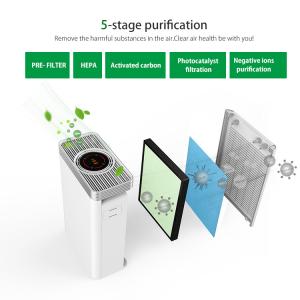 China Super Quiet 20dB Home Hepa Air Purifier For Viruses And Bacteria With LED Light factory