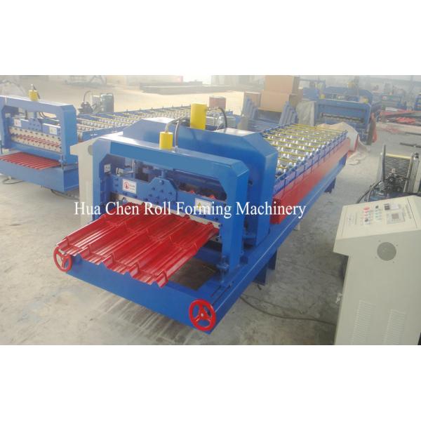 Hydraulic Cr12 Cutting Blades Roofing Step Tile Roll Forming Machine With PLC Control
