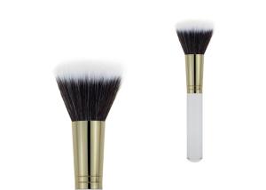 China Popular White Handle Makeup Buffer Brush With Aluminium Ferrule factory