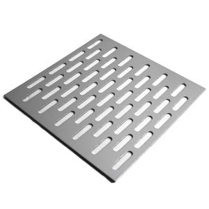 China Steel Slotted Elongated Holes Perforated Metal Mesh Panel With Round Ends factory
