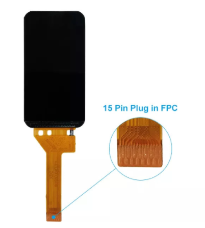 1.47 Inch LCD TFT Screen with 172x320 Resolution and 200 cd/m2 Luminance for