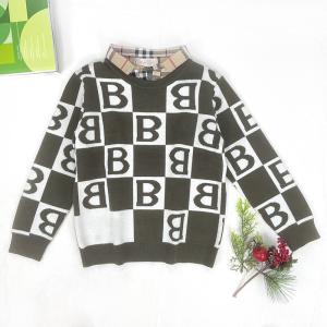 China Children's fake-shirt Collar faux shirt Collar neck Jacquard Knit Letter Pattern Boy Girl Kid Winter sweater factory
