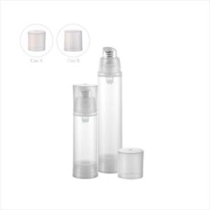 China Airless Pump Cosmetic Bottle15ml 30ml 50ml Single wall in PP PCR Material factory