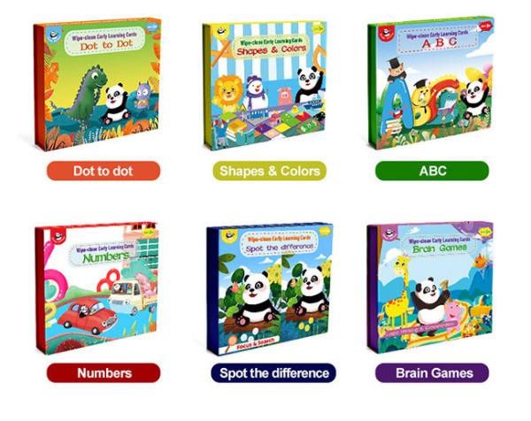 Numbers Wipe Clean Cards Double Sided Cards, CE Activity Flashcards For 3 Year