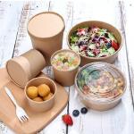 Soup Dessert Takeaway Brown Paper Packaging For Food Ice Cream Cake Container