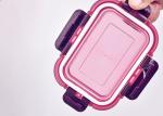 Clear Color Glass Storage Microwavable Lunch Box Wide Mouth With Sealed Aluminum
