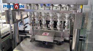 China PLC Touch Screen Controlled Media Filling Machine Easy Operation Conveyor Belt Included factory