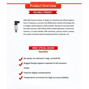 UNIVO Tank Water Level Sensor for Harsh Environments -40-120C 4-20mA/0-10V/0.5-4