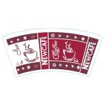 Disposable Printed Paper Cup Fan 1200mm Waterproof PE Coated For Tea