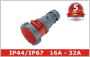 China Pin and Sleeve Plug Industrial Power Socket IP44 IP67 Coupler Connector factory