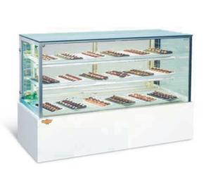 China Curved Glass Refrigerated Bakery Display Showcase With 2 / 3 Layers factory
