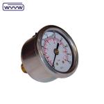 1/4'' BSP Thread Liquid Filled Pressure Gauge Stainless Steel Bourton Tube For