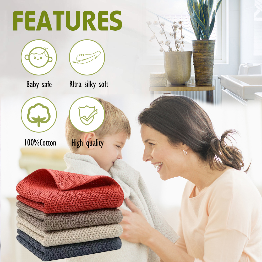 Bulk Cotton Hanging Multi Color Kitchen Dish Towels in QUICK-DRY with Super Absorbent