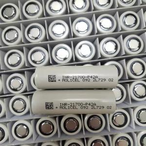China 100% Original 21700 P42A Drone Battery 4200mAh with high capacity MOLICEL 21700-P42A 21700 30A discharge P42A factory