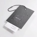 Fashion Folded Clothing Thick 2mm Personalized Hang Tag Debossing