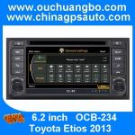 Ouchuangbo S100 platform 6.2 inch Toyota Etios 2013 audio DVD head unit GPS