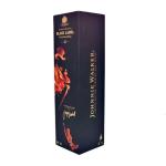Black Wine Bottle Packaging Boxes With UV Print Gold Foil Stamping Embossing