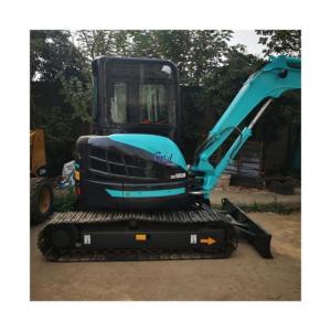 China SK55SR Crawler Excavator Kobelco 5ton Mini Digger with Rubber Track Shoes in Shanghai factory