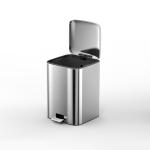LOGO PRINT Allowed 18L Stainless Steel Soft Close Square Pedal Trash Bin Waste