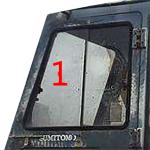 SH280 S280 Windshield Tempered Glass Construction Machine Cab Left Door