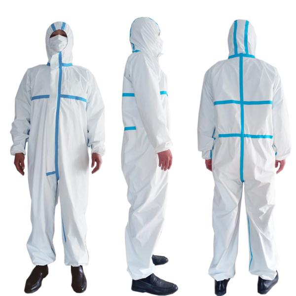 China Custom Made Disposable Body Suit , Breathable Disposable Coveralls factory