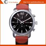 Fashion Business Men's Watch Stainless Steel Leather Band Top Brand CURREN