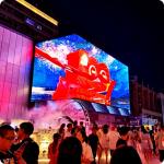 LED Grille Screen Huge Curtain Frameless SMD2020 For Window Advertising