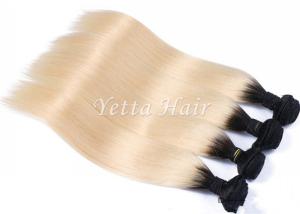 China 12'' - 30'' Length 6a Grade Ombre Human Hair Extensions Black / Blonde factory