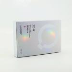 White Cardboard Holographic Film Paper Cosmetic Box Packaging CMYK Custom Logo