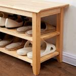 NO Folded Shoe Storage Rack Simple Household Shoe Cabinet Made of Beech Wood