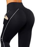 Women Reflective Workout Leggings Tights 20% Lycra Butt Lift Leggings