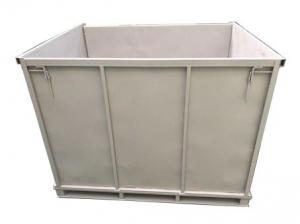 China Galvanized Welded Warehouse Metal Storage Bins Folding Steel Industrial Collapsible Cargo factory