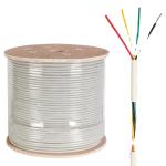 PVC Insulation Stranded Bare Copper Conductor 2x0.22mm2 Shielded Alarm Cable for