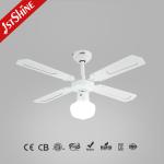 CCC ROHS White Metal Blade Ceiling Fan 40 Inches Classic 6 Speed Choice