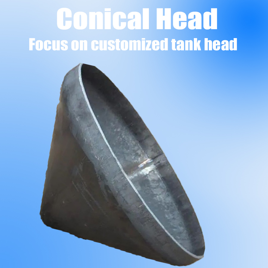 Stainless Steel 304 Customized Size Conical Head Bottom with Complete Certificate