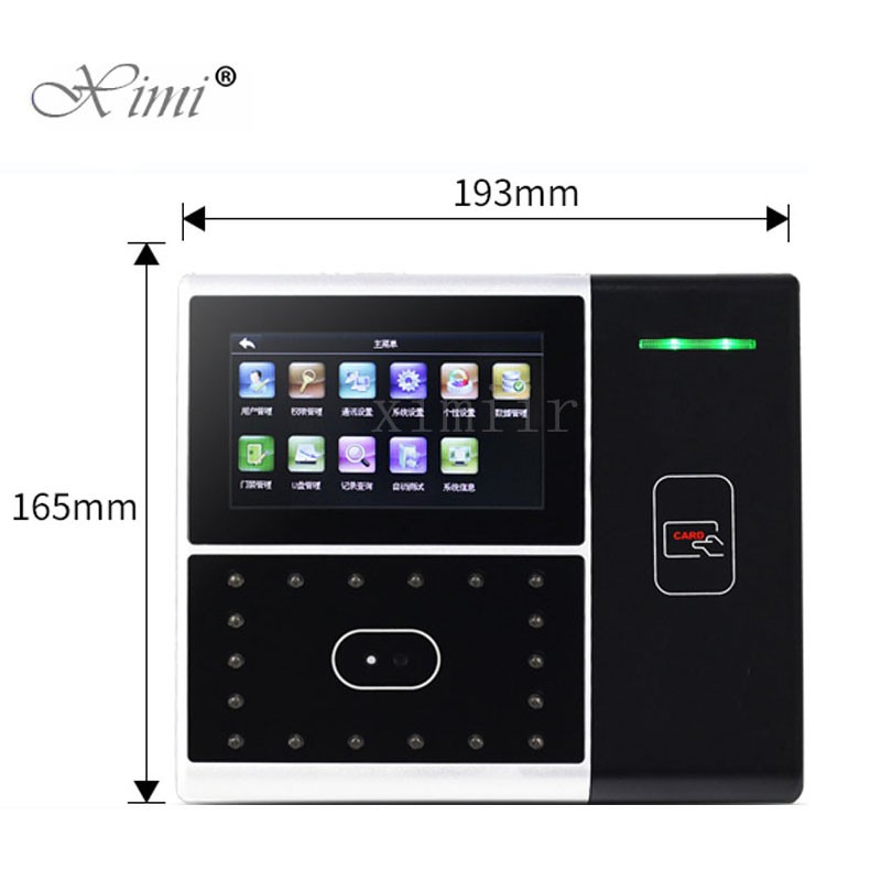TCP/IP Face Time Attendance And Access Control With RFID Card Reader Double Night Version Camera With Free Software SDK iface301