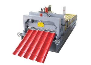 China 28-220-1100 Aluminum Roof Panel Roll Forming Machine , Tile Forming Machine factory