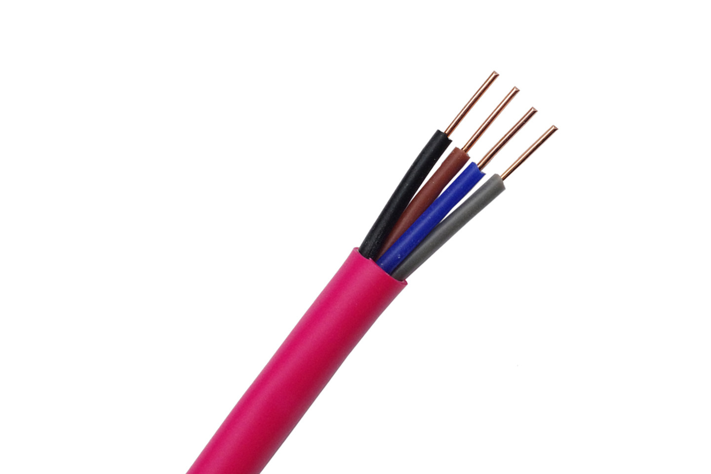 FRLS Unshielded 0.50mm2 Fire Resistant Cable Solid Bare Copper with 5.00mm Jacket