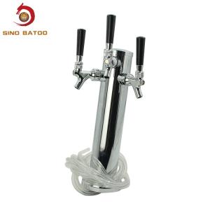 China All Brushed Stianless Steel 3 Faucet Draft Beer Tower factory