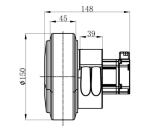 Diameter 150mm AGV Steering Wheel Assembly Drive Integrated 400W