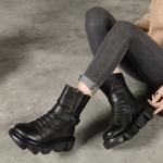 S309 Manufacturers Leather Handmade Short Boots Thickened Woolen Cotton Shoes