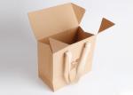 Bio - Degradable Luxury Large Present Bags , Leather Handle Birthday Gift Bags