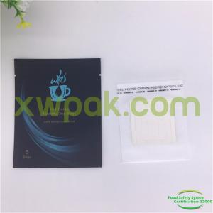 China Round Corners Drip Coffee Filter Bags Aluminum Foil Laminated Mylar 3 Side Seal factory