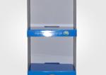 Supermarket Promotion Cardboard Display Shelves Matte Film Lamination With Video