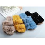 Janbal Faux Fur Womens Soft Bottom Slippers Imitation Rabbit Hair