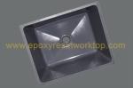 Rectangular black epoxy undermount counter top sinks for hospital