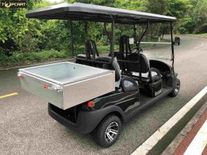 China 4 Seater Park Golf Cart Electric for Sightseeing , Utility Golf Car with Aluminium Cargo Box factory